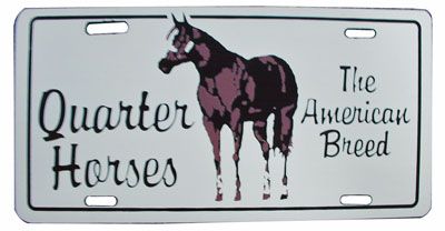 License plate Quarter Horse