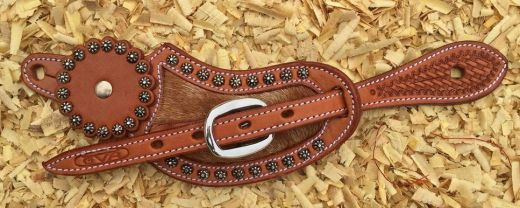 Spurstraps with COWHIDE inlay