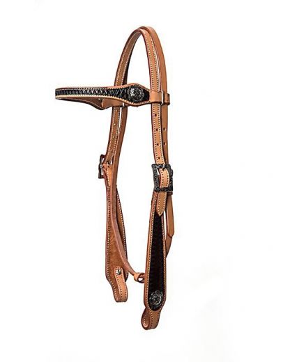 Shaped two tone headstall