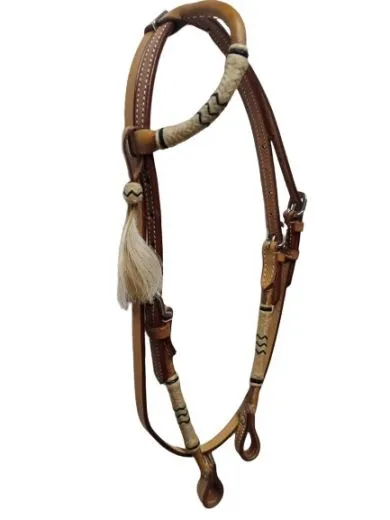 Einohr Black Rawhide mit Tassel