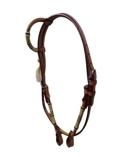 Einohr Black Rawhide mit Tassel