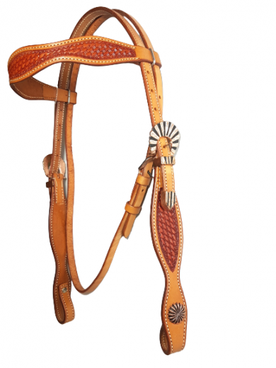 Western Headstall Two Tone Rose Gold