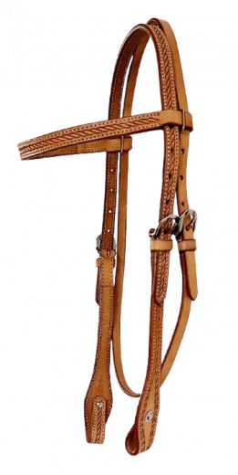 Western Snaffle Rope Tooled