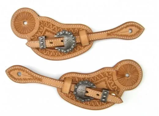 Ladys Show Sporenriemen mit Flower Buckle