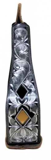 Steigbgel Alu Black Raute