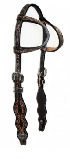 Two ear show headstall in antique design with very nice hallmarking