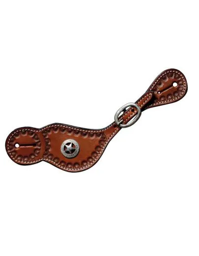 Spurstrap Bordertooled w. Texasstar-Concho #SPS-147