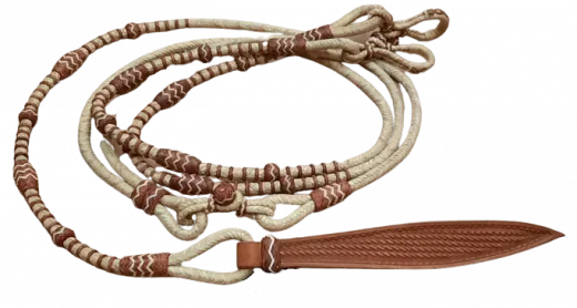 Romals Reins Buckaroo Braiding Natur Brown