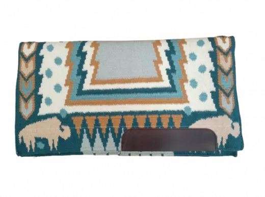 Western Show Pad mit dem Design Buffalo in den Farben Hunter Green/Beige