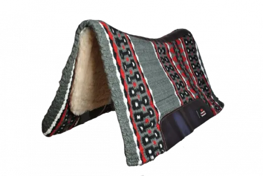 Westernpad mit Wave Muster in den Farb�tne Grau, Rot