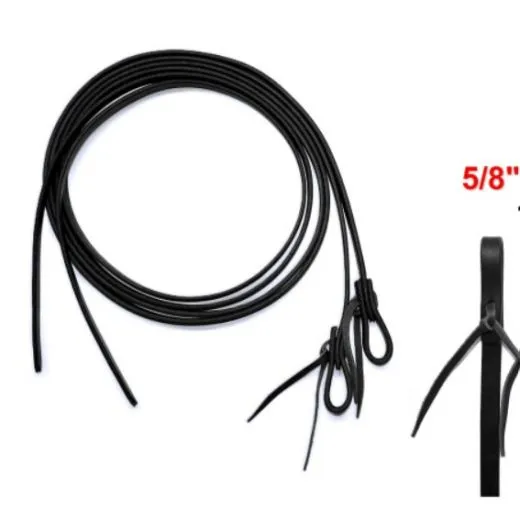 Black Zügel Waterloop Reins – 8 ft x 5/8 Black Zügel Waterloop Reins – 8 ft x 5/8