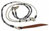 Romals Reins Buckaroo Braiding Natur Black