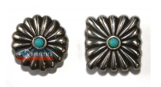 Concho with Chicago Screw - TURQUISE - Inka