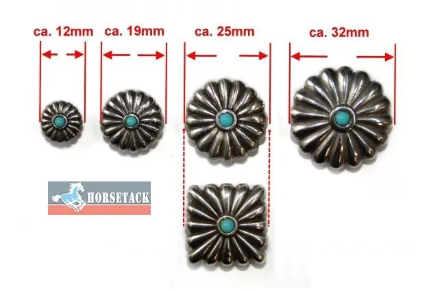 Concho with Chicago Screw - TURQUISE - Inka