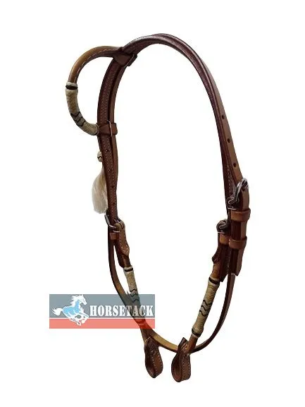 Einohr Black Rawhide mit Tassel