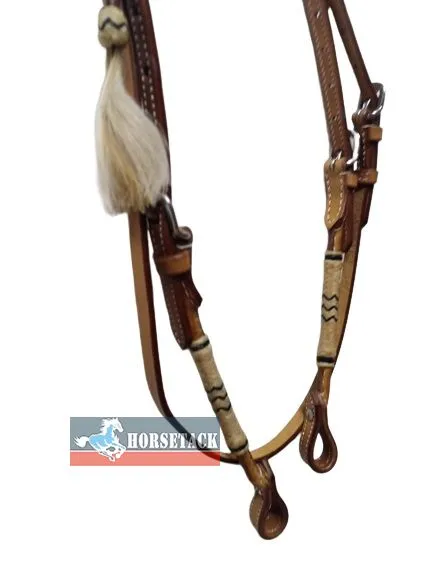 Einohr Black Rawhide mit Tassel