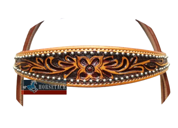 Kopfstck Black Flower mit geradem Stirnband