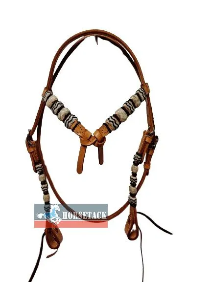 Kopfstck mit Rohhauteinflechtung