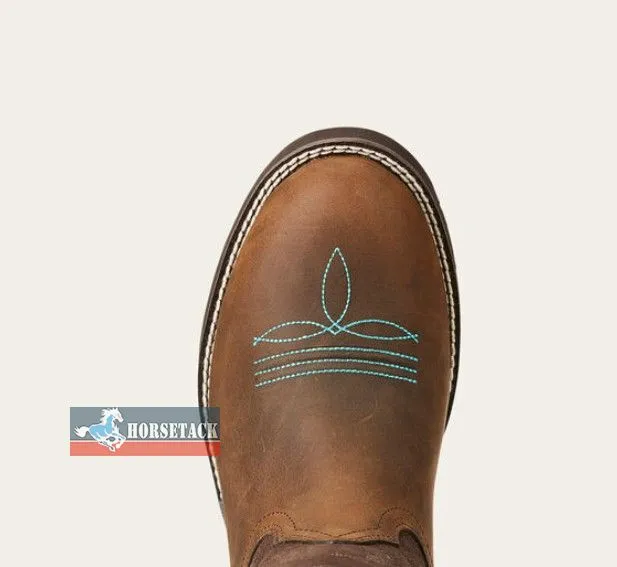 Runder Zehen des Westernstiefels