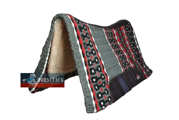 Westernpad mit Wave Muster in den Farb�tne Grau, Rot