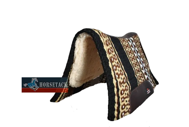 Westernpad anatomisch geformt, indem Design Wave schwarz braun