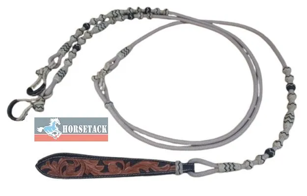 Natur Nylon Romal Reins f�r Westernreiten mit einh�ndiger Z�gelf�hrung