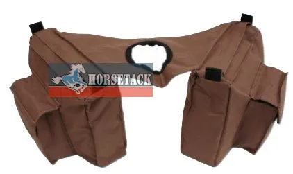 Western Horntasche Braun mit Doppelpacktaschen und Flaschenhaltern f�r den Westernsattel