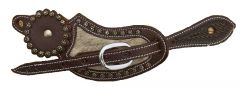 Spurstraps with COWHIDE inlay
