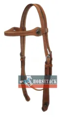Headstall with Cowboy basket tooling