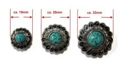 Concho with Chicago Screw FEATHER / Turquise