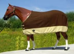 Abschwitzdecke aus Fleece Sand/Braun