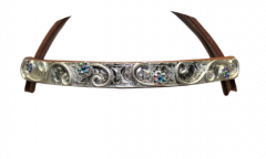 Show headpiece II Silver with straight browband