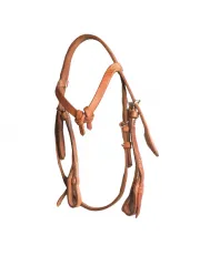 Working headstall with knotted headband