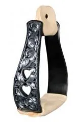 Steigbgel Alu Black Heart