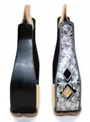 Steigbgel Alu Black Raute