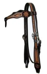 Futurity Headstall Two Tone Sun