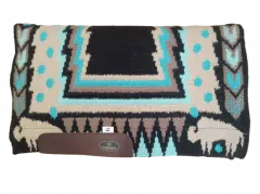 Western Show Pad mit dem Design Buffalo in den Farben Black und Trkies