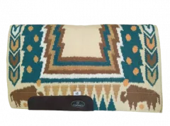 Western Show Pad mit dem Design Buffalo in den Farben Hunter Green/Sand