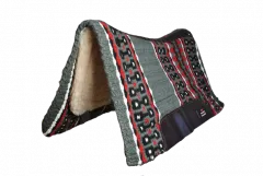 Westernpad mit Wave Muster in den Farb�tne Grau, Rot