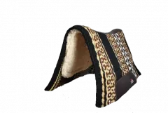 Westernpad anatomisch geformt, indem Design Wave schwarz braun