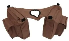 Western Horntasche Braun mit Doppelpacktaschen und Flaschenhaltern f�r den Westernsattel