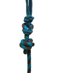 Professionals Choice rope-halter - Chocolate/Turquoise
